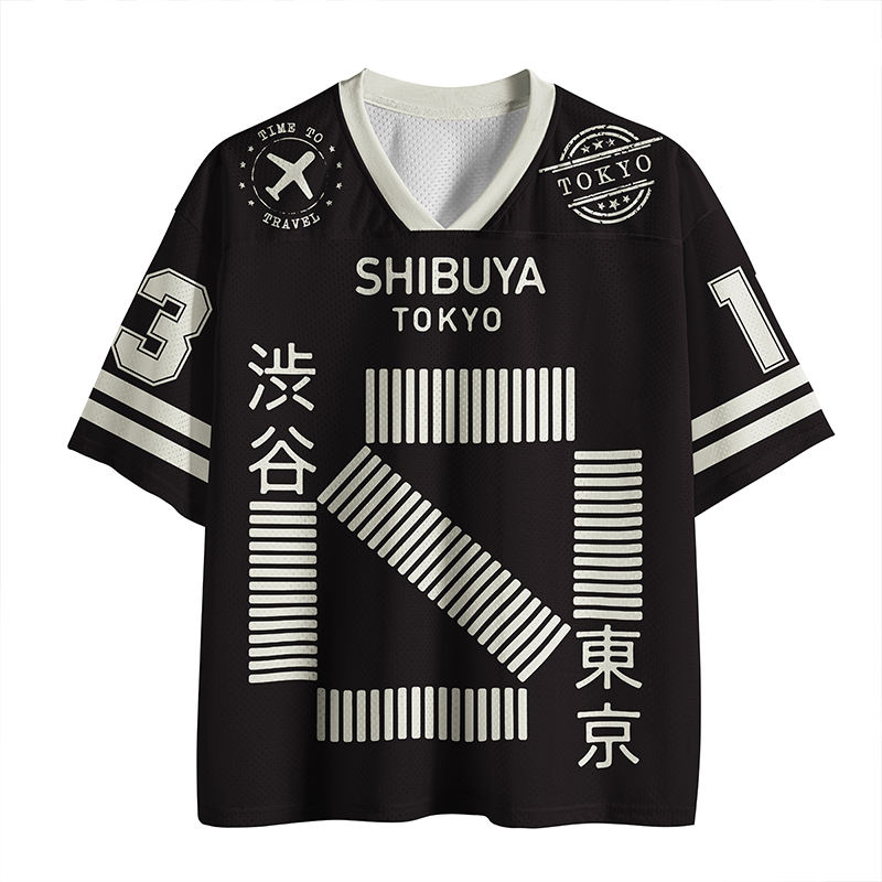 Street Fashion Shibuya - Camiseta Masculina 3D Estilo Urbano de
