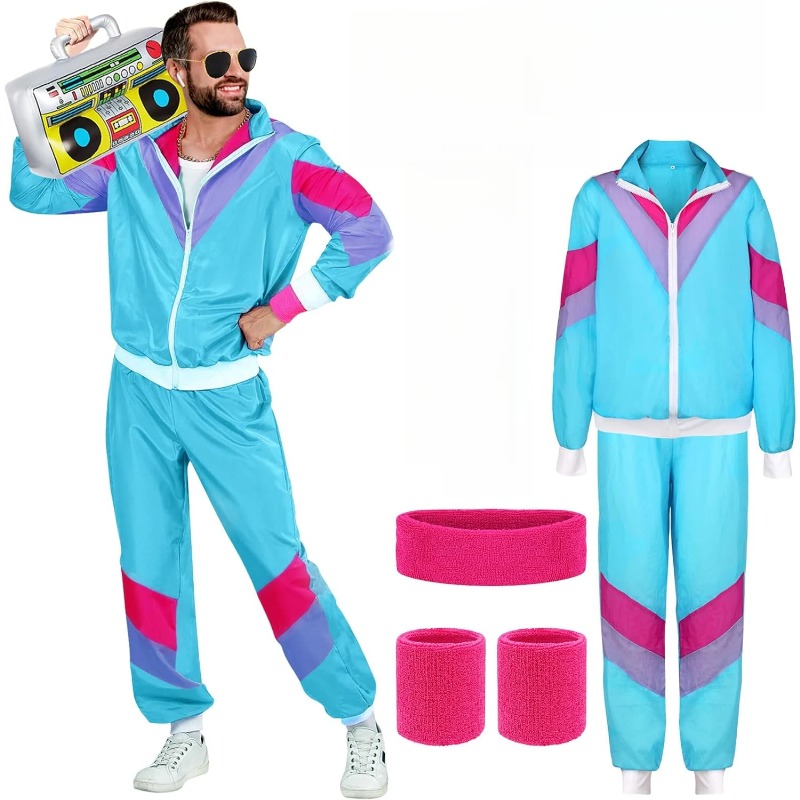 Street Fashion Jacket Men - 80s 90s fantasia vestido trajes para