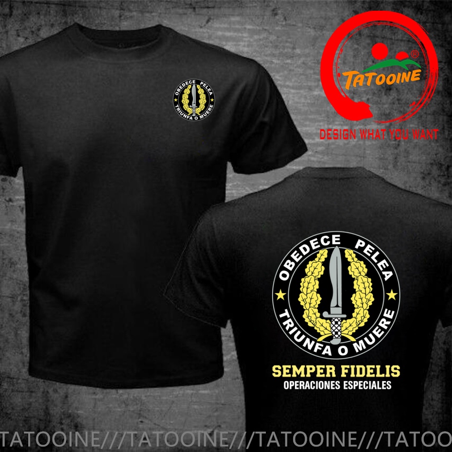 Street Fashion In Spain - Camiseta Masculina Espanha Operações Especiais Moda