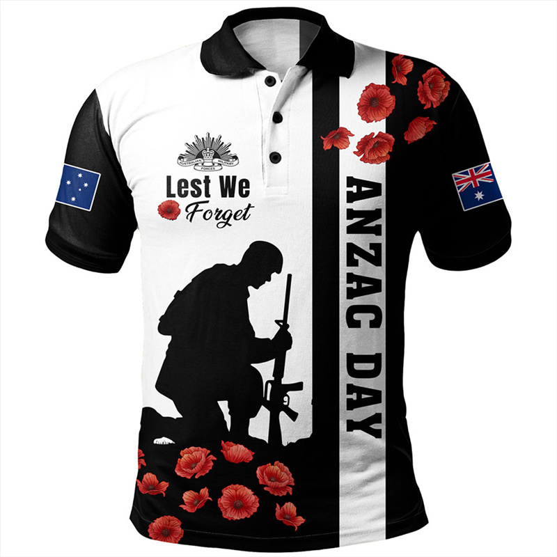 Street Fashion Men 2025 - Lest We Forget Anzac Day Camisa