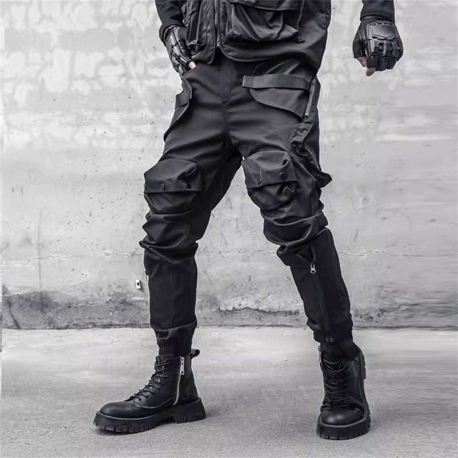 Techwear Pants Tactical - Homens y2k calças de carga bolso