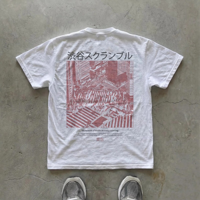 Street Fashion Shibuya - Camiseta com estampa Shibuya Crossroads |