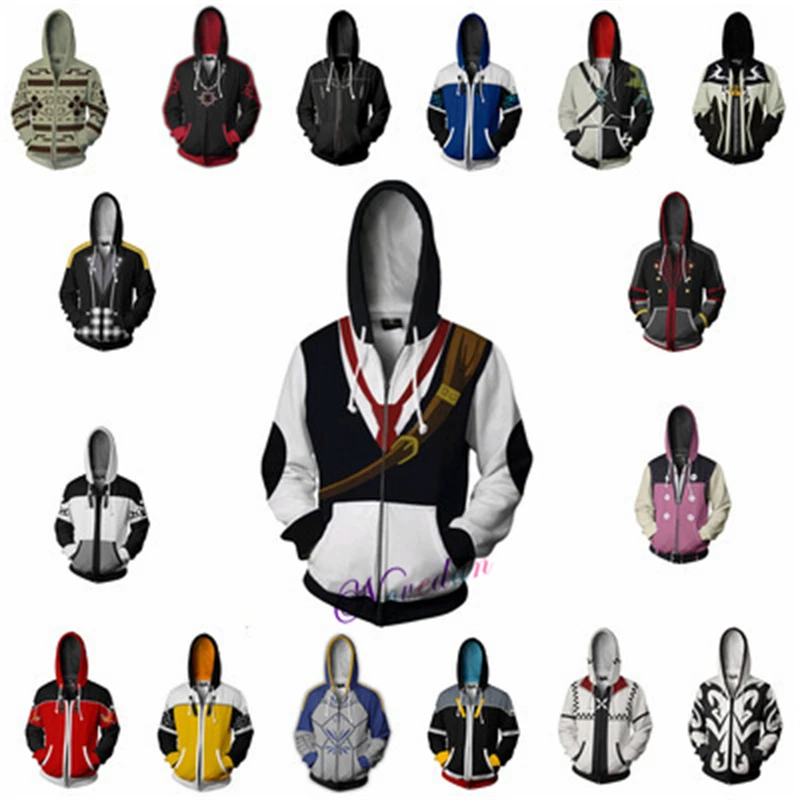 Street Fashion Jacket Men - Kingdom Hearts Hoodie Anime Jogo Cosplay
