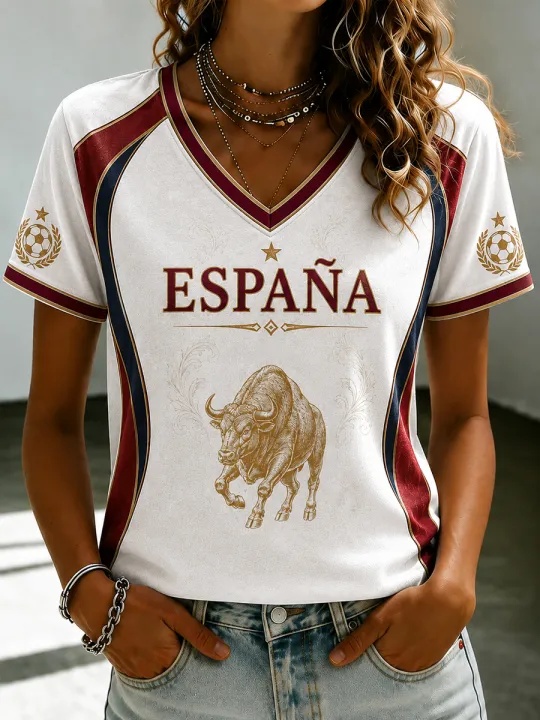 Street Fashion In Spain - Camiseta de Futebol Espanha para Torcedores