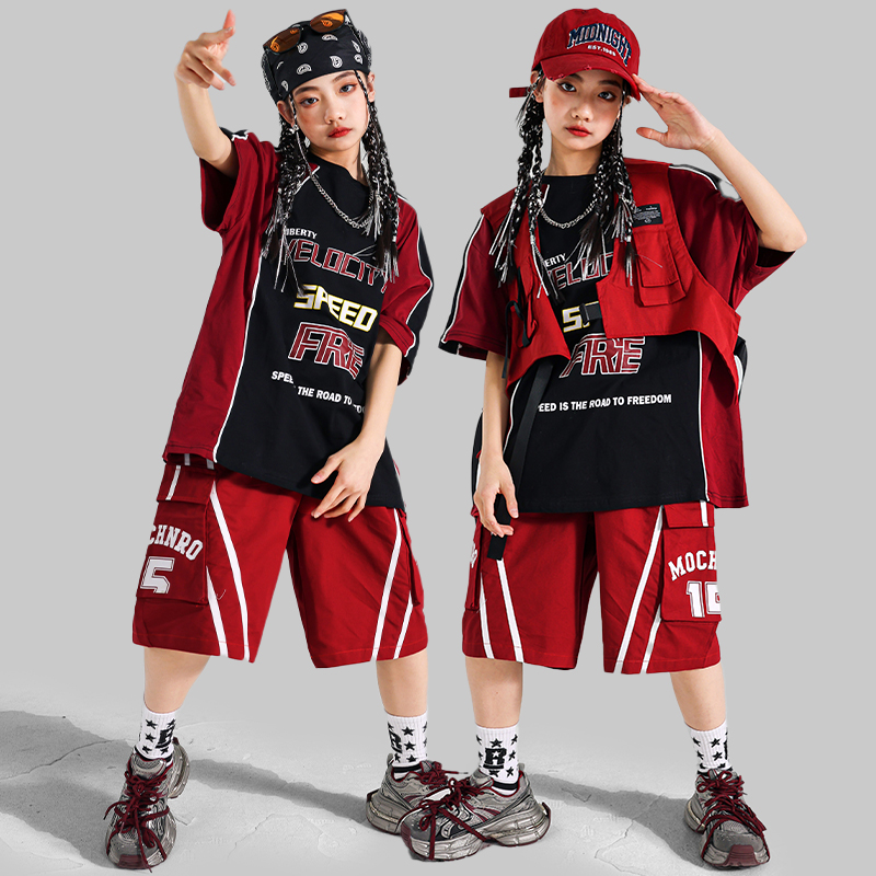 Moda adolescente hiphop jazz d - Street Fashion Vest avaliação e preço