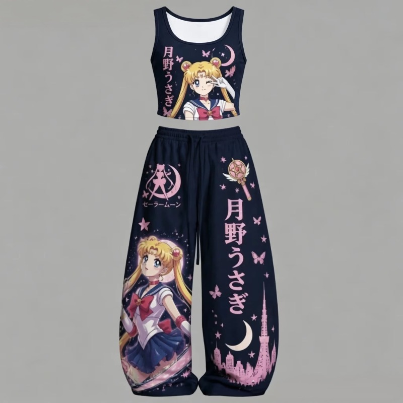 Conjuntos de 2 Peças Sailor Mo - Street Fashion Vest avaliação e preço