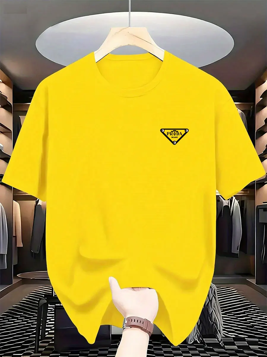 2026 Nova Camiseta Masculina E - Street Fashion Milan avaliação e preço