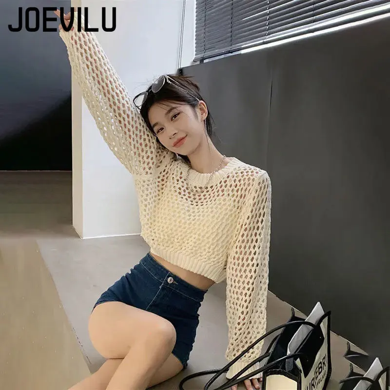 Oco para fora malha colheita t - Street Fashion Korea avaliação e preço