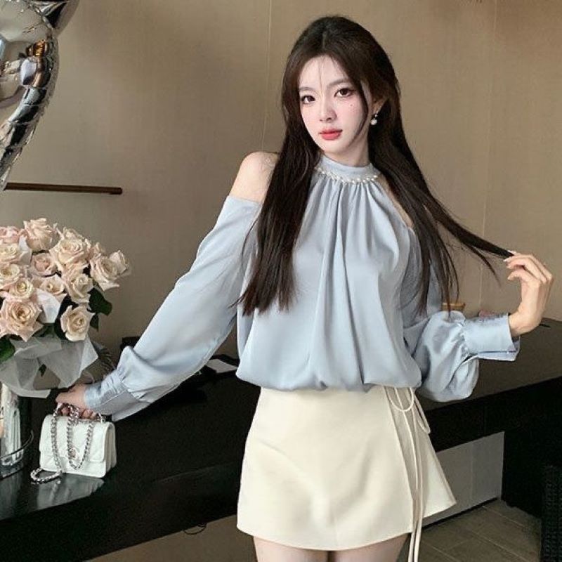 Blusas femininas de manga comp - Street Fashion Korea avaliação e preço