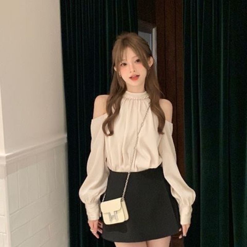 Blusas femininas de manga comp - Street Fashion Korea avaliação e preço