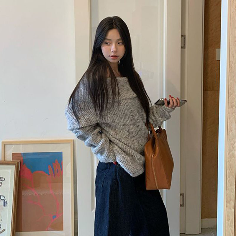 Elegante fora do ombro slash n - Street Fashion Korea avaliação e preço