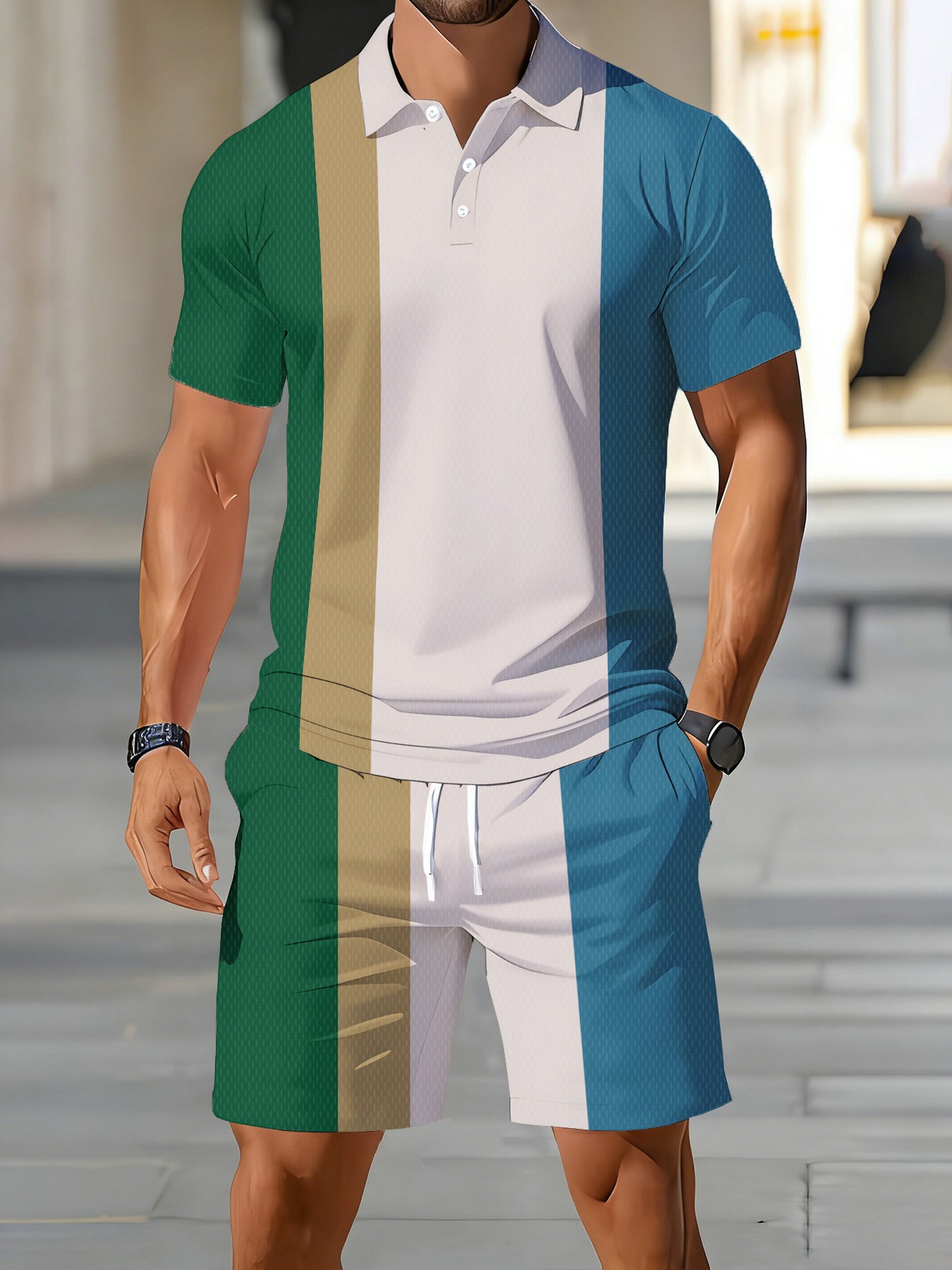 Conjunto de Camisa Polo Mascul - Street Fashion Summer 2026 avaliação e preço