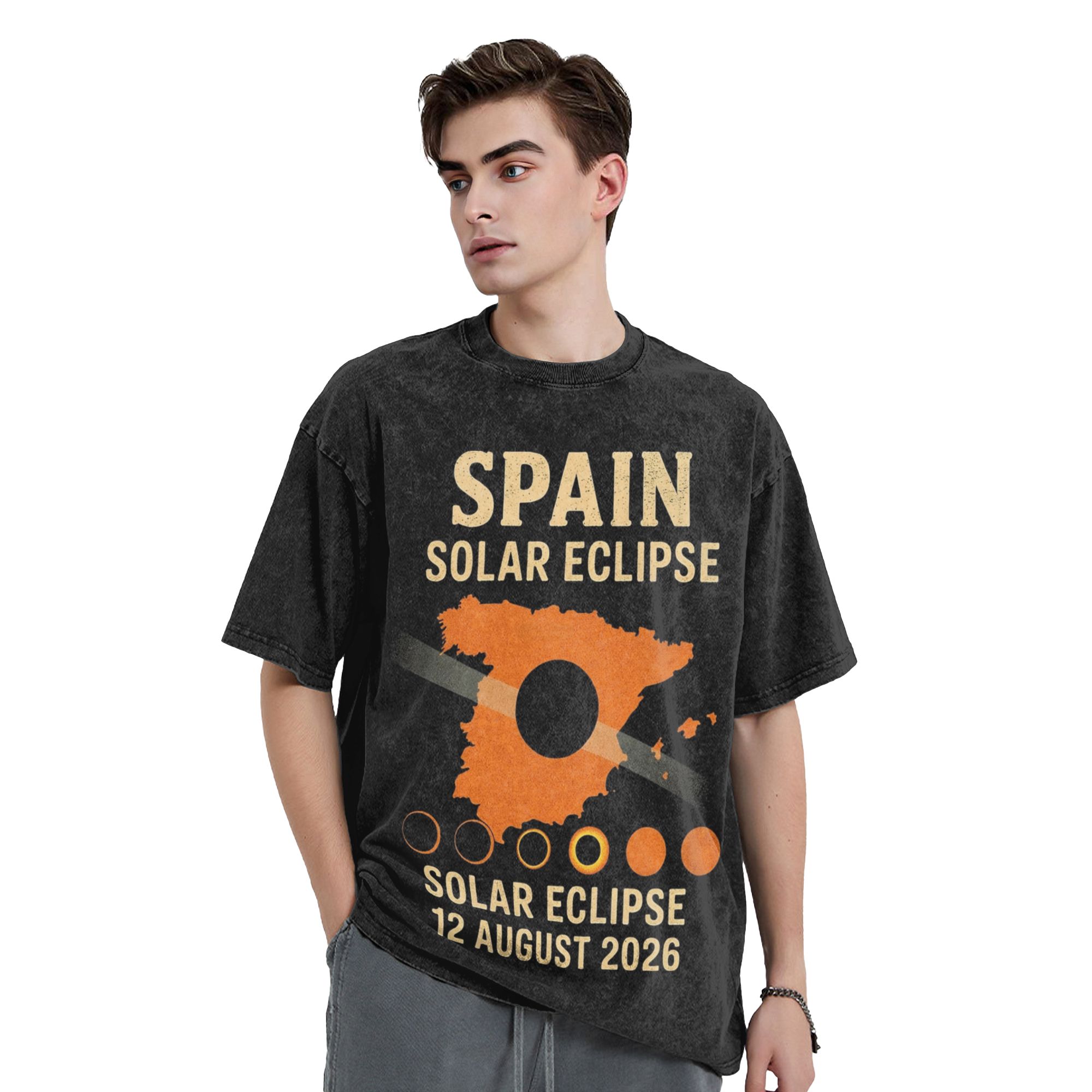 Camiseta Estampada Eclipse Sol - Street Fashion In Spain avaliação e preço