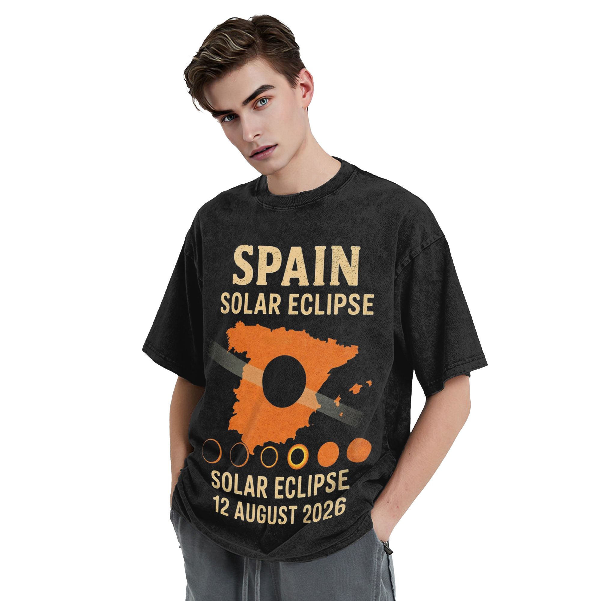 Camiseta Estampada Eclipse Sol - Street Fashion In Spain avaliação e preço