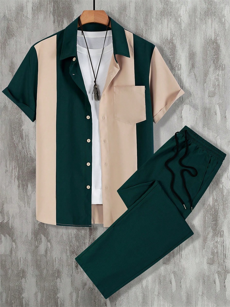 Conjunto de camisa de outono m - Street Fashion Men 2025 avaliação e preço