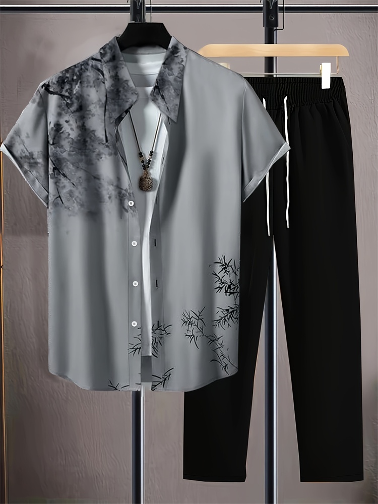 Conjunto de camisa de outono m - Street Fashion Men 2025 avaliação e preço