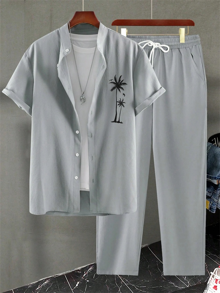 Conjunto de camisa de outono m - Street Fashion Men 2025 avaliação e preço