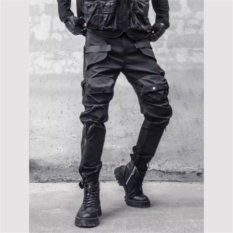 Homens y2k calças de carga bol - Techwear Pants Tactical avaliação e preço