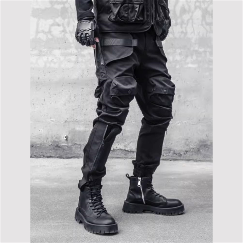 Homens y2k calças de carga bol - Techwear Pants Tactical avaliação e preço