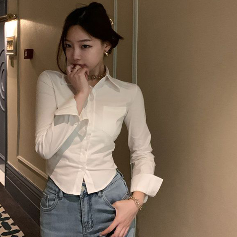 Gidyq elegante feminino camisa - Street Fashion Korea avaliação e preço