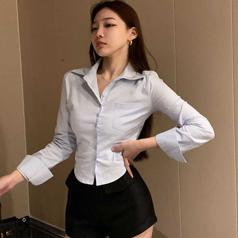 Gidyq elegante feminino camisa - Street Fashion Korea avaliação e preço