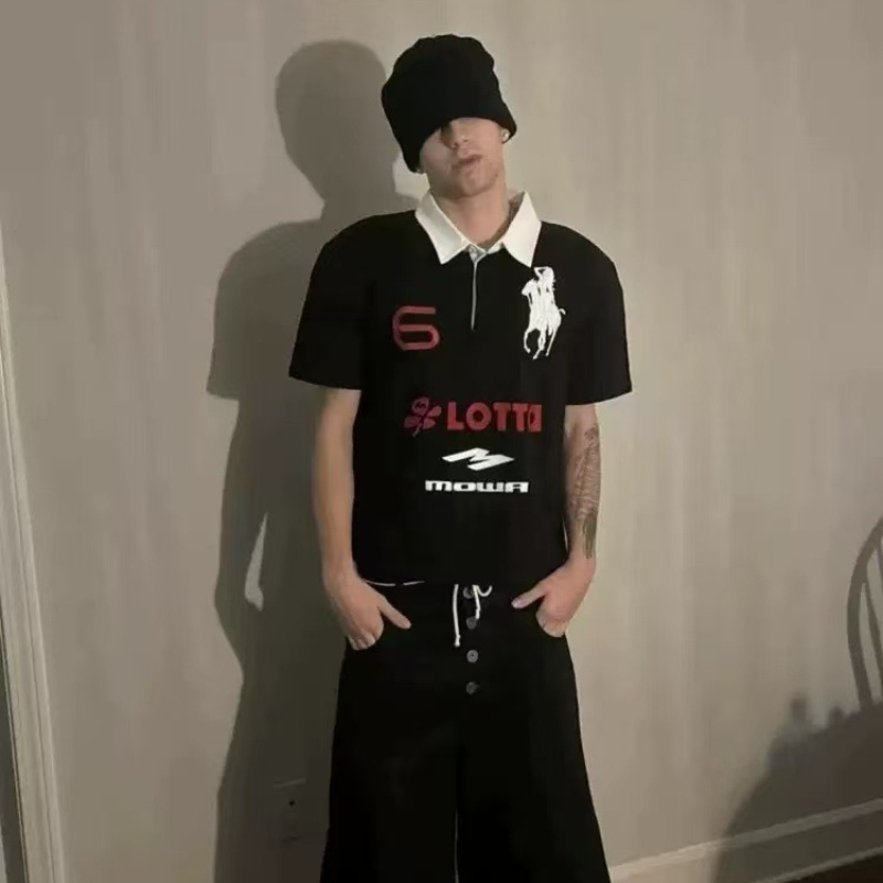 2025 Camiseta de lapela de lap - Street Fashion Men 2025 avaliação e preço