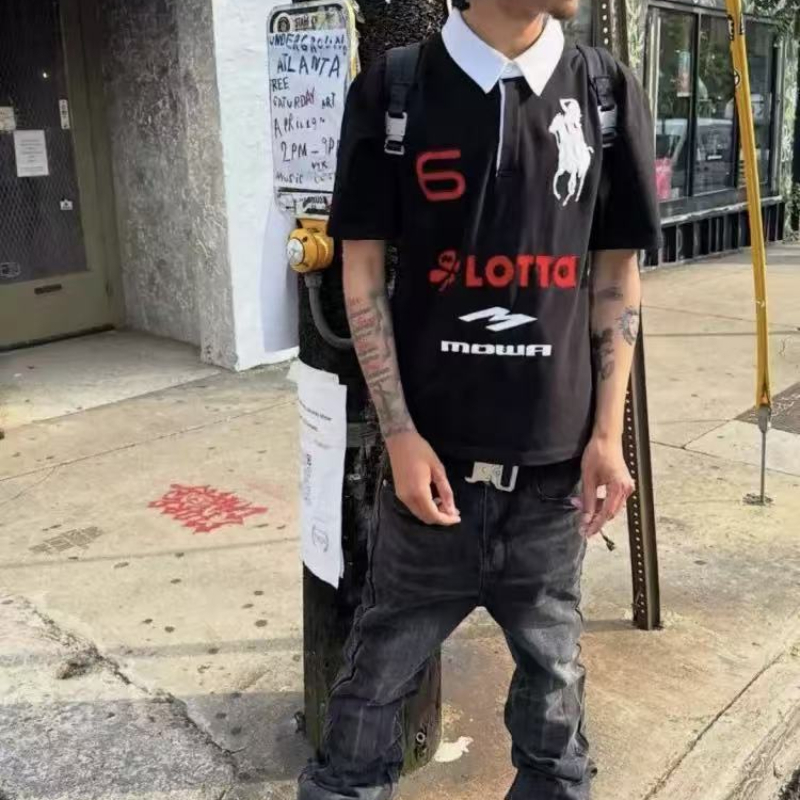 2025 Camiseta de lapela de lap - Street Fashion Men 2025 avaliação e preço