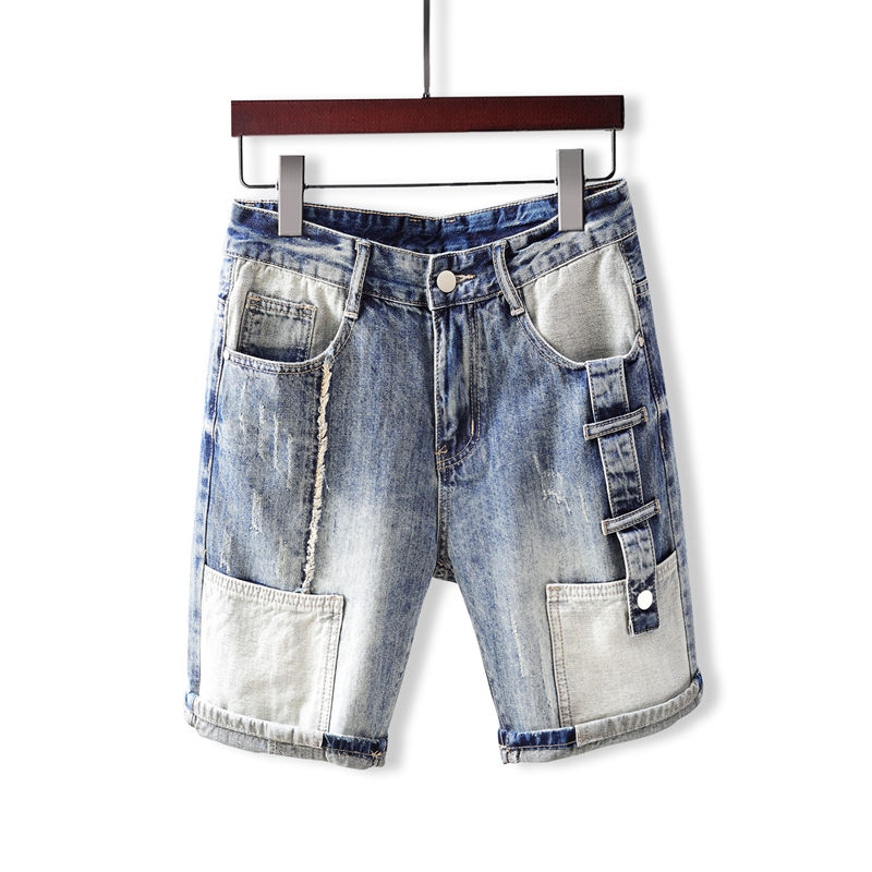 Calças de brim curtas masculin - Street Fashion Korea avaliação e preço
