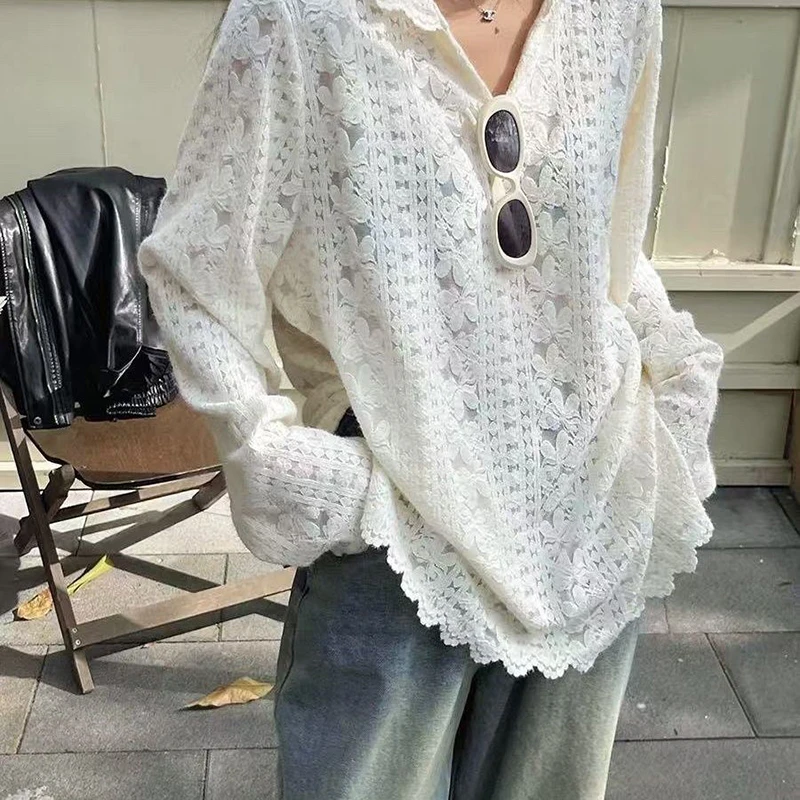 Y2k rendas camisas com capuz f - Street Fashion Korea avaliação e preço