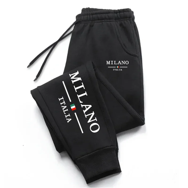 Milan impresso calças de molet - Street Fashion Milan avaliação e preço