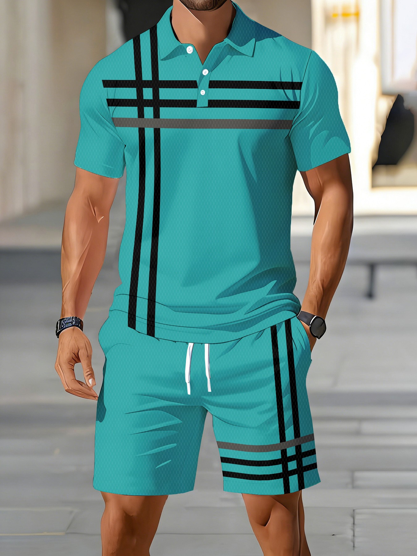 Conjunto de Camisa Polo Mascul - Street Fashion Summer 2026 avaliação e preço