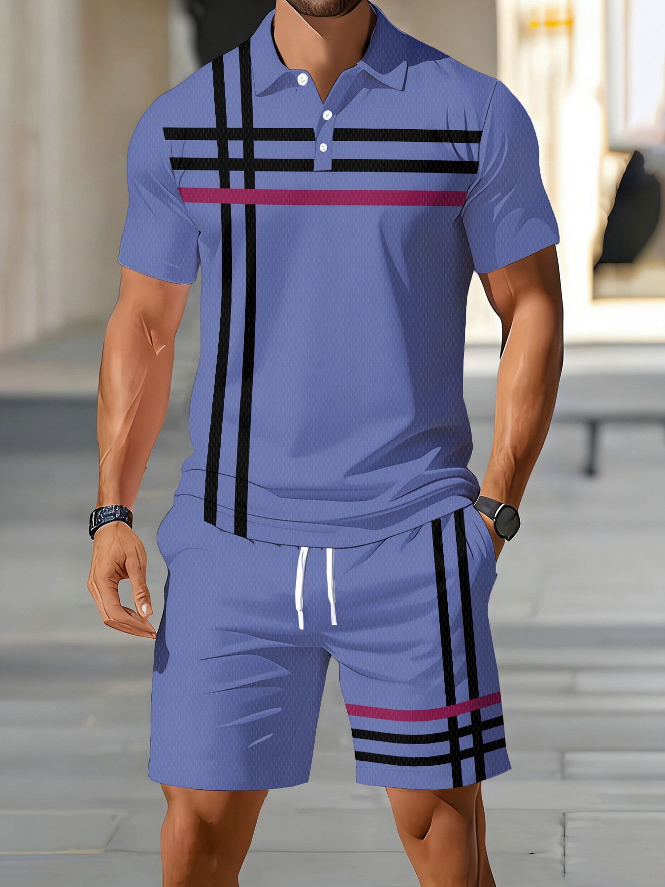 Conjunto de Camisa Polo Mascul - Street Fashion Summer 2026 avaliação e preço