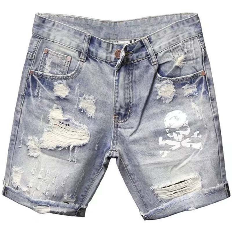 Verão masculino desgastado grâ - Street Fashion Korea avaliação e preço